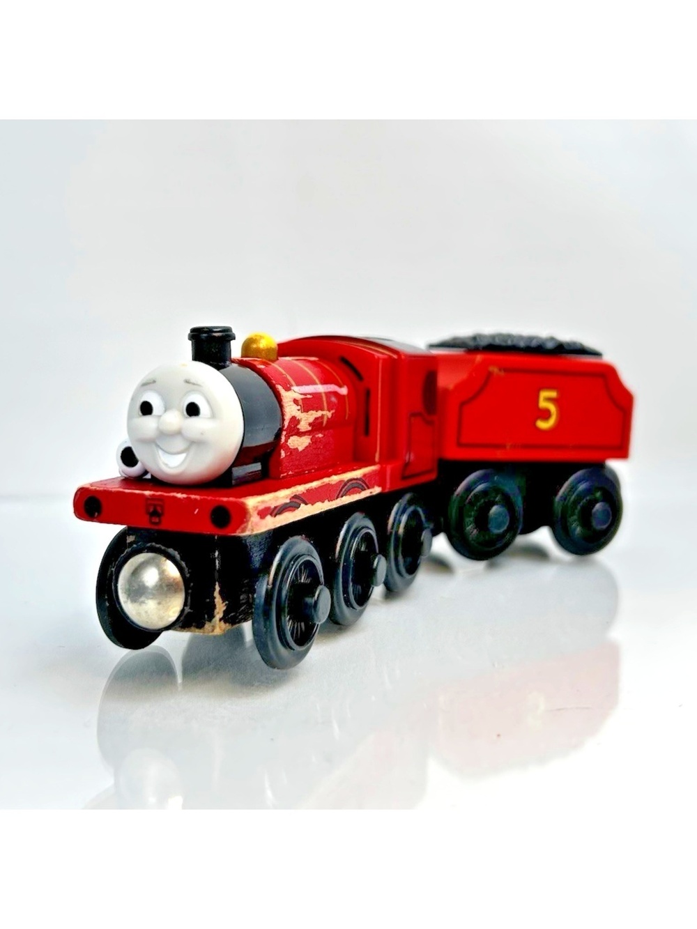 Vintage Thomas & Friends Wooden Railway Talking James Sound & Light *Works*